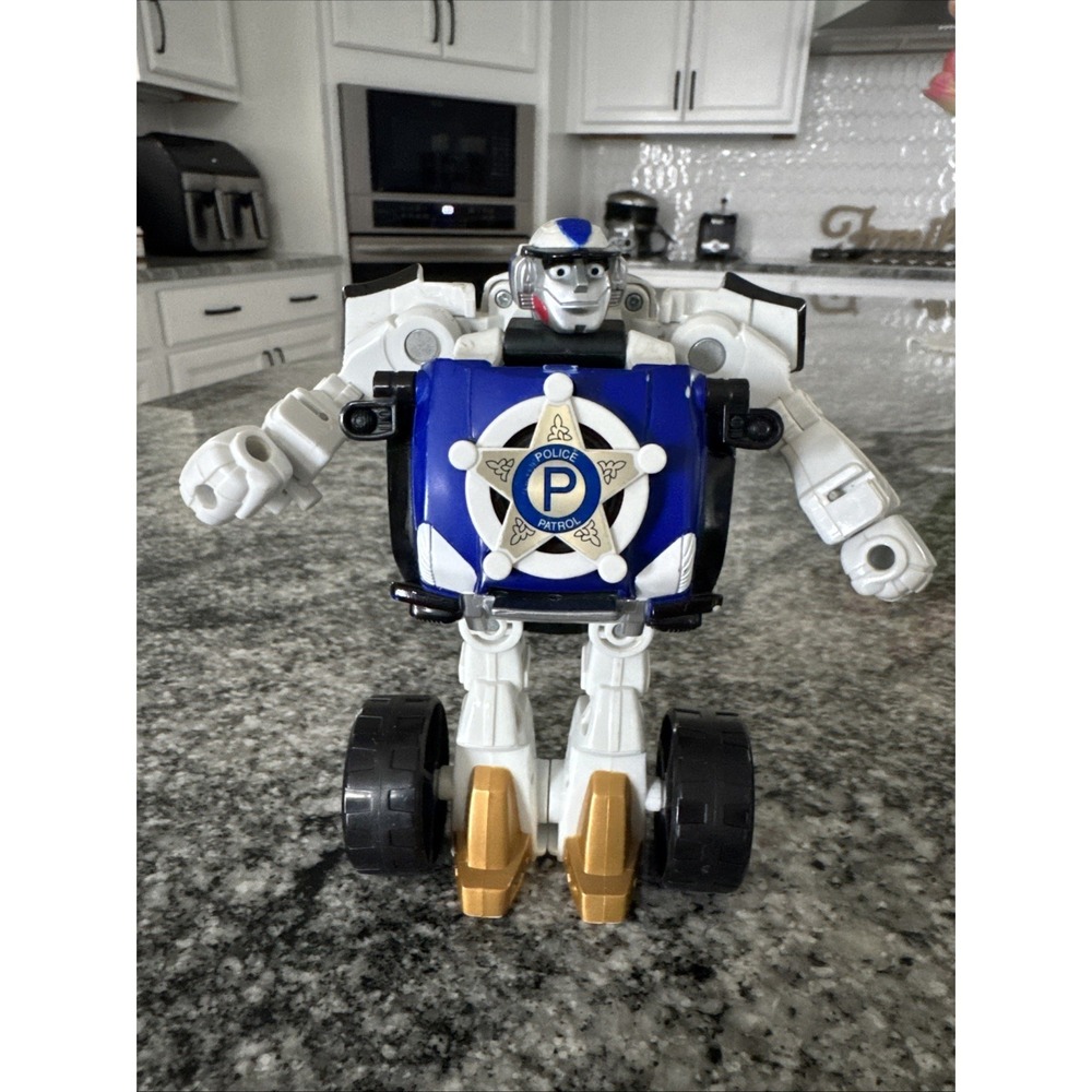 Transformers Policeman Pete 1-2-3-SUV Blue White Tonka 2001 #D